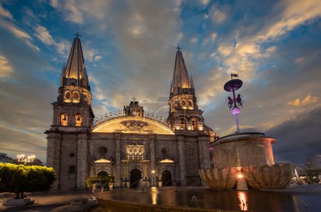 Photo for Cathedral in the historical center city of Guadalajara, Jalisco, Mexico. - Royalty Free Image