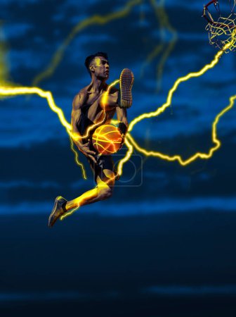 Photo for High performance athlete producing electrical energy - Royalty Free Image
