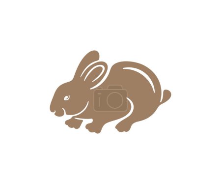 Ilustración de Rabbit, hare, pet, animal, agriculture and nature, graphic design. Rodent, fluffy, farm, wildlife, herbivore, farming and fauna, vector design and illustration - Imagen libre de derechos