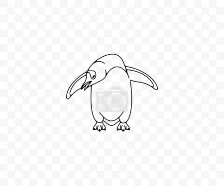 Téléchargez les illustrations : Pingouin subantarctique ou pingouin doux, graphisme. Animaux, oiseaux, oiseaux, plumes, antarctiques et nature, conception vectorielle et illustration - en licence libre de droit