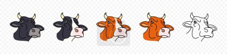 Cow and dairy cow, animal and pet, graphic design. Livestock, cattle breeding, food and drink, dairy and milk, vector design and illustration