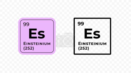 Illustration for Einsteinium, chemical element of the periodic table vector design - Royalty Free Image
