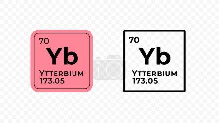 Ytterbium, chemical element of the periodic table vector design