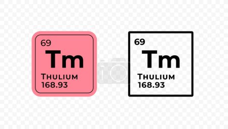 Thulium, chemical element of the periodic table vector design