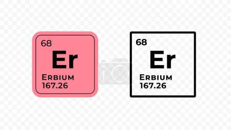 Illustration for Erbium, chemical element of the periodic table vector design - Royalty Free Image
