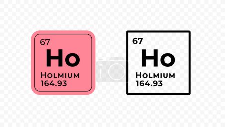 Holmium, chemical element of the periodic table vector design