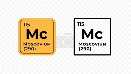 Moscovium, chemical element of the periodic table vector design