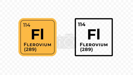 Flérovium, élément chimique de la conception des vecteurs du tableau périodique