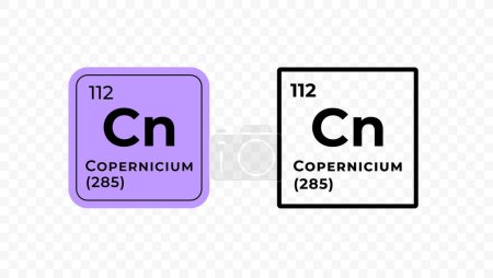 Copernicium, chemical element of the periodic table vector design