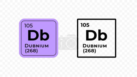 Illustration for Dubnium, chemical element of the periodic table vector design - Royalty Free Image