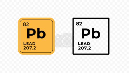 Illustration for Lead, chemical element of the periodic table vector design - Royalty Free Image