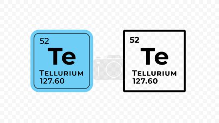 Illustration for Tellurium, chemical element of the periodic table vector design - Royalty Free Image