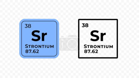 Strontium, chemical element of the periodic table vector design