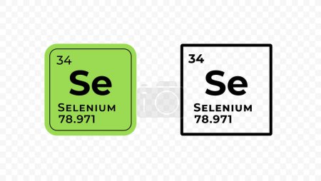 Illustration for Selenium, chemical element of the periodic table vector design - Royalty Free Image