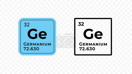 Germanio, elemento químico del diseño del vector de tabla periódica