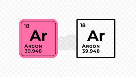 Illustration for Argon, chemical element of the periodic table vector design - Royalty Free Image