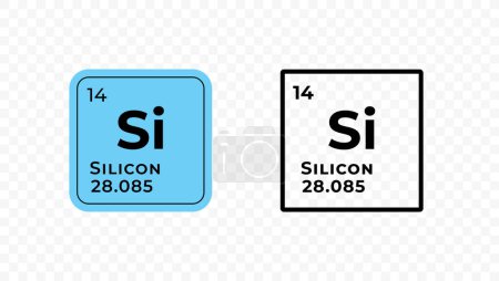 Illustration for Silicon, chemical element of the periodic table vector design - Royalty Free Image