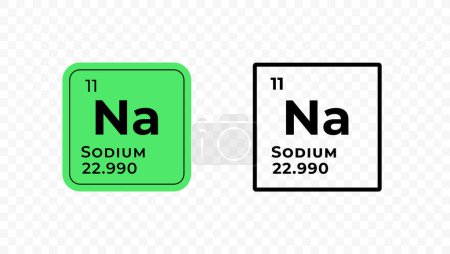 Illustration for Sodium, chemical element of the periodic table vector design - Royalty Free Image