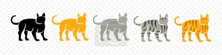 Katze, Kätzchen und Katze wie, Felino, Grafikdesign. Tier und Haustier, Veterinär- und Zoogeschäft, Vektordesign und Illustration