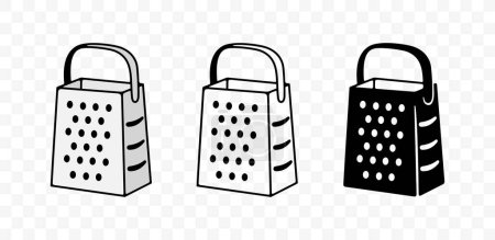 Grater, grate, grated and shredder, graphic design. Kitchen utensile and slicer, appliance, tool, cookery and cooking, vector design and illustration