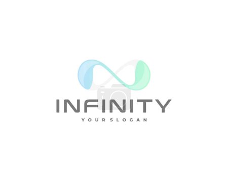 Infinity symbol with smooth flow vector logo design