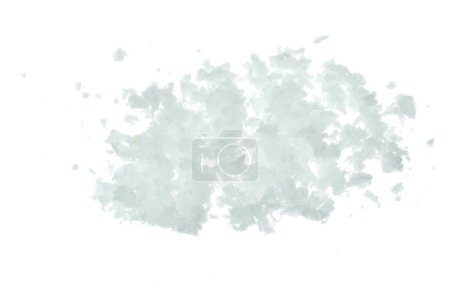 Photo for Salt rock flower fly explosion, white Salt rock flower explode abstract cloud fly. Big size ground salt splash in air, food object element design. White background isolated high speed freeze motion - Royalty Free Image