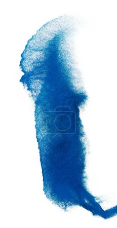 Photo for Blue Sand Storm desert with wind blow spin swirl around. Blue sand tornado storm with high wind. Fine Sand circle around, White background Isolated throwing particle element object - Royalty Free Image
