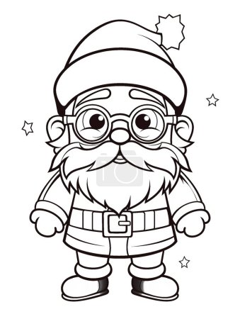 Foto de Divertido Santa Claus dibujos animados de Navidad para los niños para colorear libro - Imagen libre de derechos