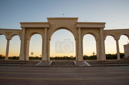 Photo for Arch in the city of Aktobe on the central square. Culture concept - Royalty Free Image