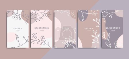 A social media story with florals in delicate, bed-toned colors. The concept of promoting your content on social networks.
