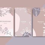 A social media story with florals in delicate, bed-toned colors. The concept of promoting your content on social networks.