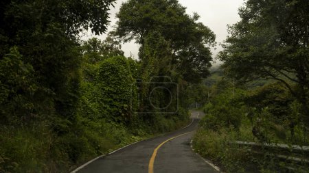 Téléchargez les photos : Route de montagne dans la cordillère de l'Equateur près du volcan - en image libre de droit