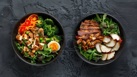 Comparison images showing proper and improper post-workout meals