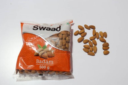 Photo for Plastic package of Swaad Badam almond nuts - Royalty Free Image