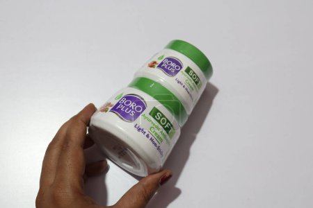 Photo for BoroPlus Antiseptic Cream Isolated on White Background, Hyderabad India - Royalty Free Image