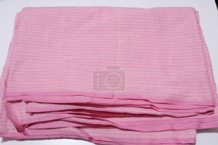 Photo for Traditional Handmade Work Saree Isolated on White Background - Royalty Free Image