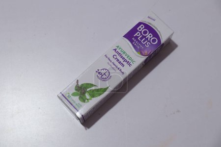 Photo for Boro Plus, Antiseptic cream on white - Royalty Free Image