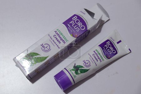 Photo for Boro Plus, Antiseptic cream with original box - Royalty Free Image