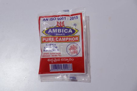 Photo for View of Ambica shakti, pure camphor in original package - Royalty Free Image