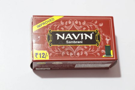 Photo for Top view of aroma sticks sambrani in box - Royalty Free Image