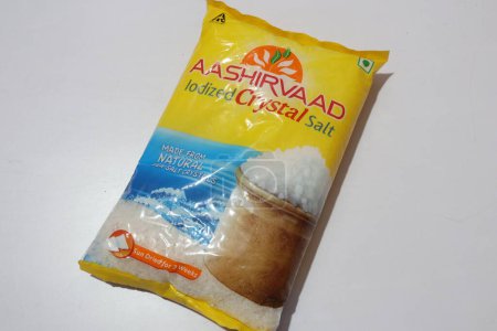 Téléchargez les photos : Vue du sel de mer en sac - en image libre de droit
