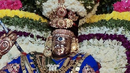 Foto de La Diosa Apitakuchamba Templo Karthika Deepam Festival en Thiruvannamalai en Tamil Nadu, India - Imagen libre de derechos