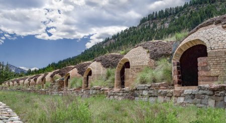 Photo for Historic Outdoor Coke Ovens:  The Redstone Coke Ovens were built in the nineteenth century to process the coal that was mined in the mountains near Carbondale, Colorado. - Royalty Free Image