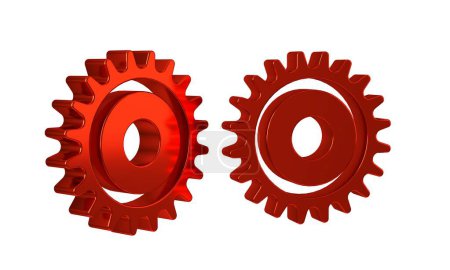 Photo for Red Circular saw blade icon isolated on transparent background. Saw wheel. . - Royalty Free Image