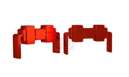 Photo for Red Resistor electricity icon isolated on transparent background. . - Royalty Free Image