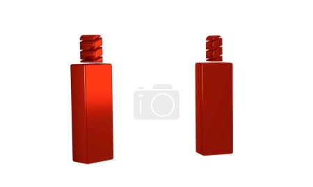 Photo for Red Detonate dynamite bomb stick icon isolated on transparent background. Time bomb - explosion danger concept. . - Royalty Free Image