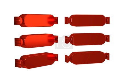 Photo for Red Sausage icon isolated on transparent background. Grilled sausage and aroma sign. . - Royalty Free Image