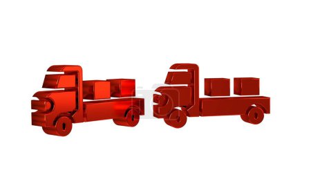 Téléchargez les photos : Camionnette icône rouge isolé sur fond transparent. . - en image libre de droit