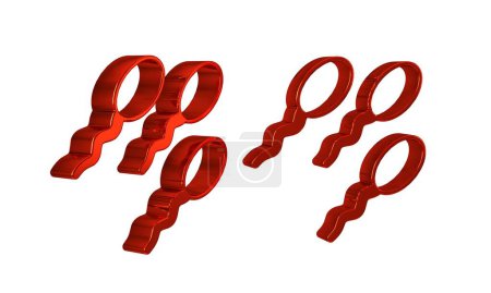 Photo for Red Sperm icon isolated on transparent background. . - Royalty Free Image