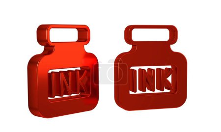 Photo for Red Inkwell icon isolated on transparent background. . - Royalty Free Image